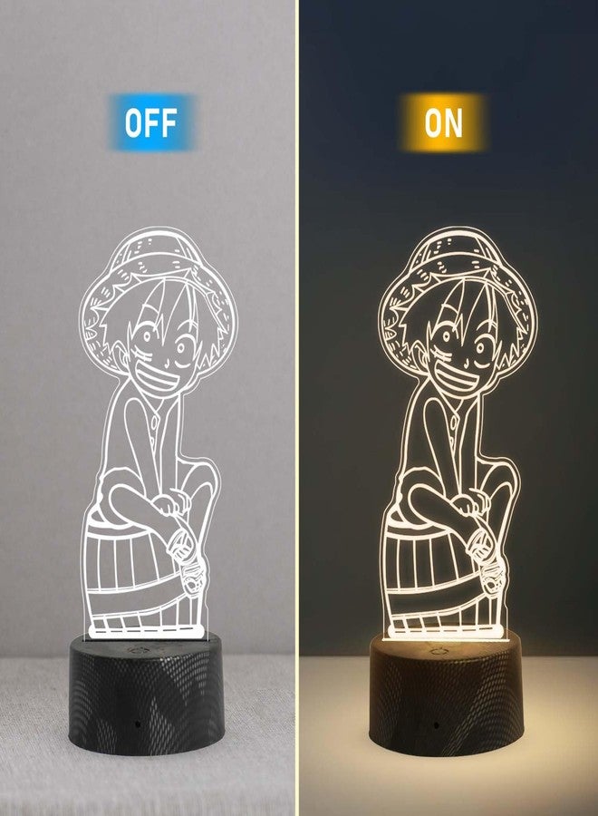 GIFTMEBAZAR 3D Illusion MonkeyDLuffy369 Anime Night Lamp with Warm White Light & USB Powered | Anime Home Decor Light | Gift for Anime Lover, Birthday Gift - Image 2